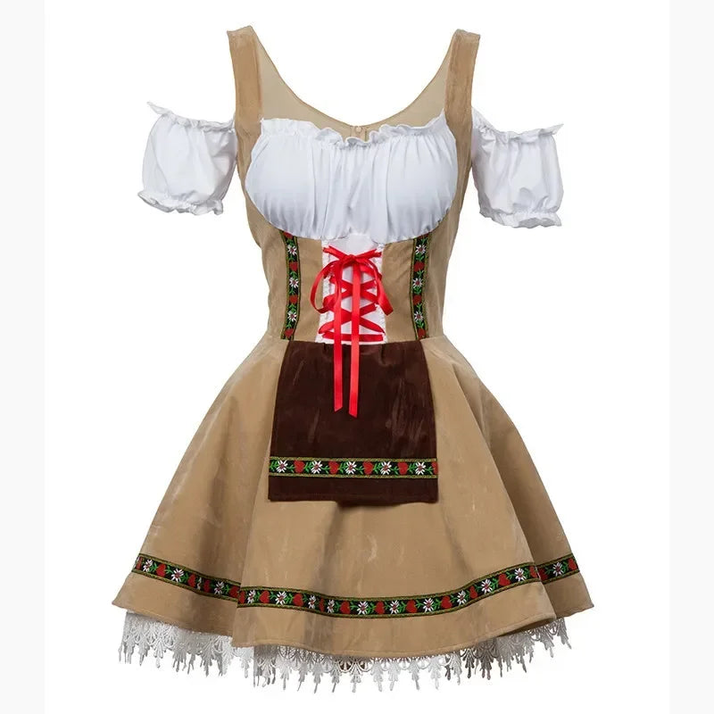 AlpenHerz – Dame Mini-Dirndl med dekorative detaljer – Tracht i moderne form