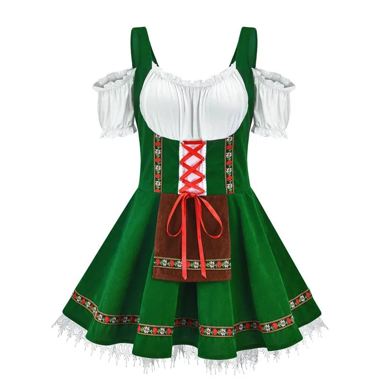 AlpenHerz – Dame Mini-Dirndl med dekorative detaljer – Tracht i moderne form