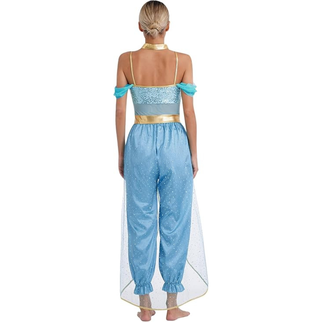 Dames Halloween Kostuum Jumpsuit | Pailletten Mouwloos 1