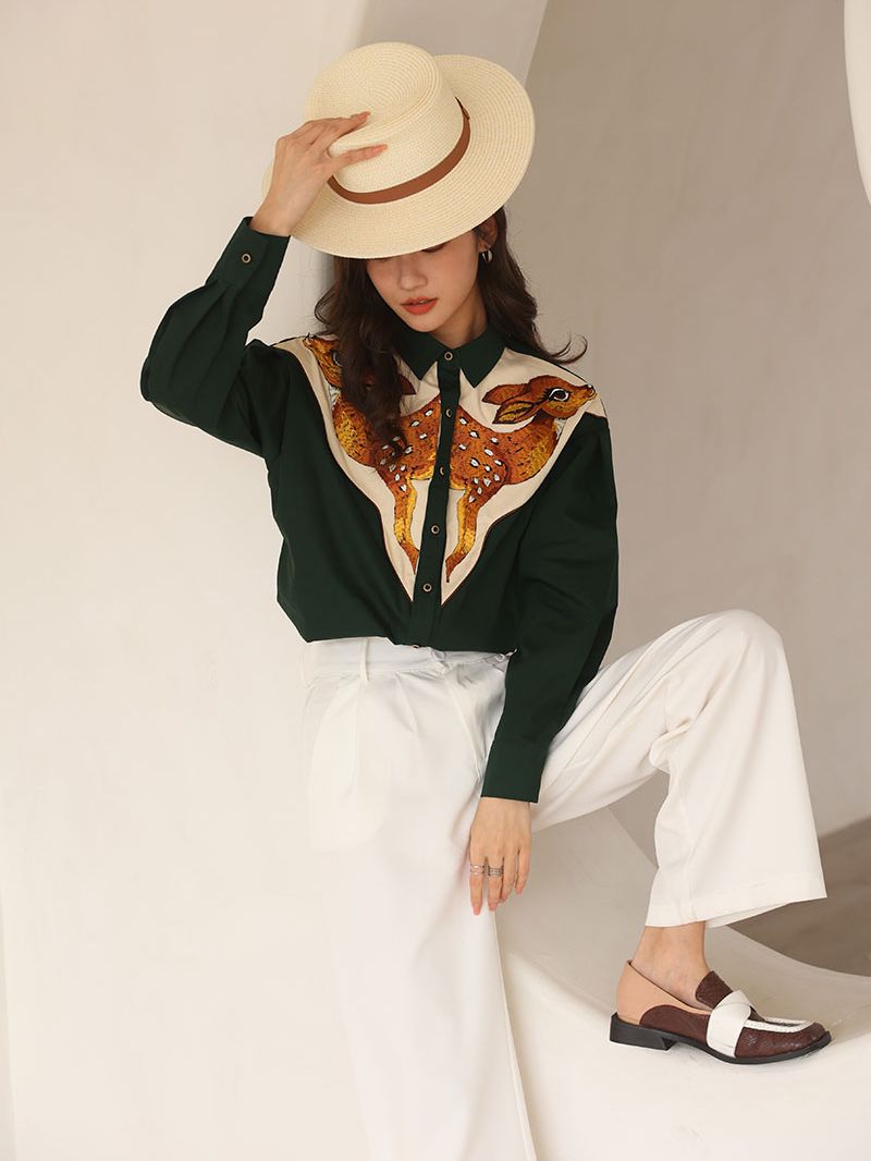 Bolendo Deer | Broderede westernskjorter