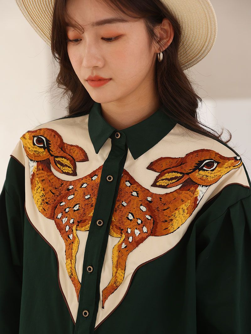 Bolendo Deer | Broderede westernskjorter