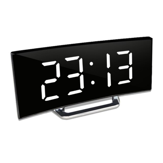 Digitaler Wecker mit gebogenem LED-Display, automatischer Dimmung und Snooze-Funktion 5
