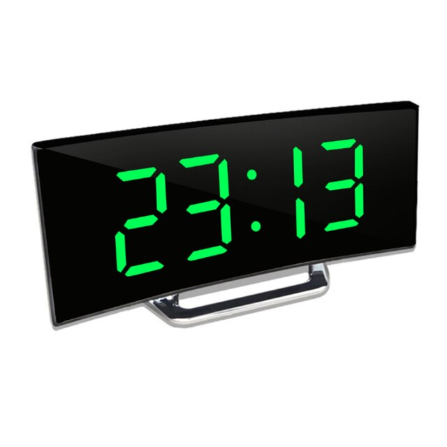 Digitaler Wecker mit gebogenem LED-Display, automatischer Dimmung und Snooze-Funktion 6