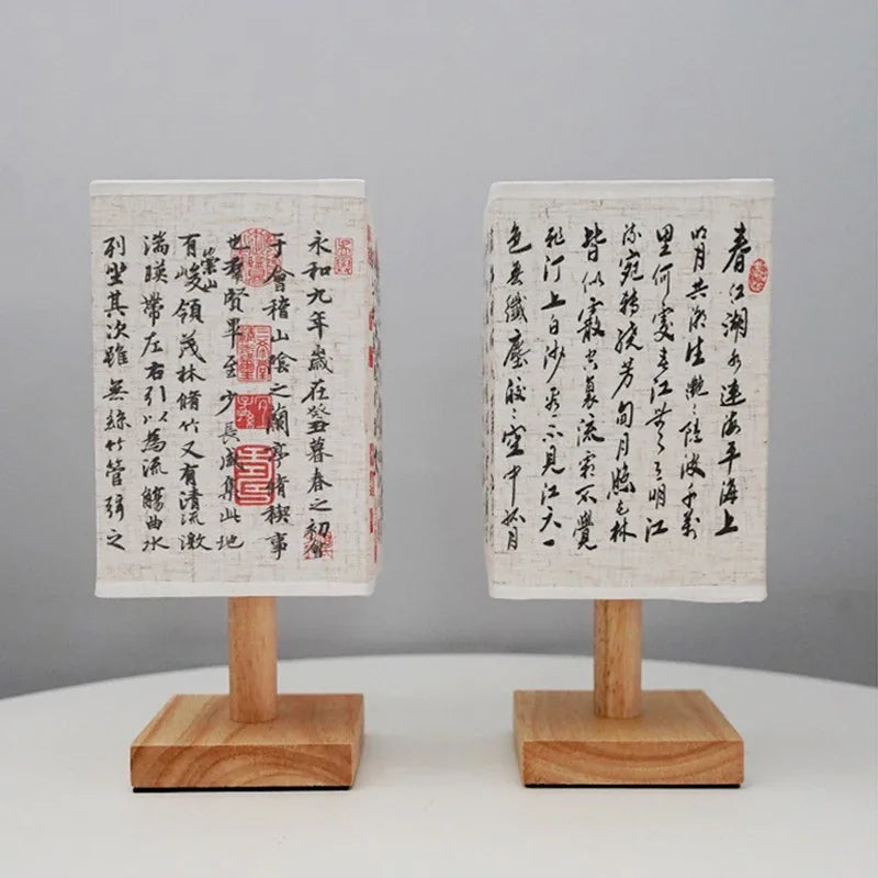 Stmívatelná LED stolní lampa v čínském stylu do ložnice