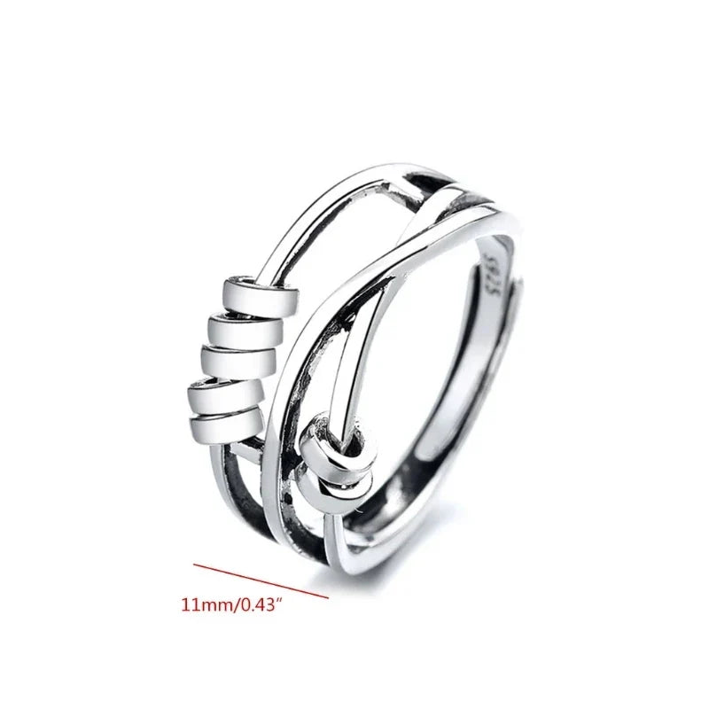 Spinner-Ring aus poliertem Metall