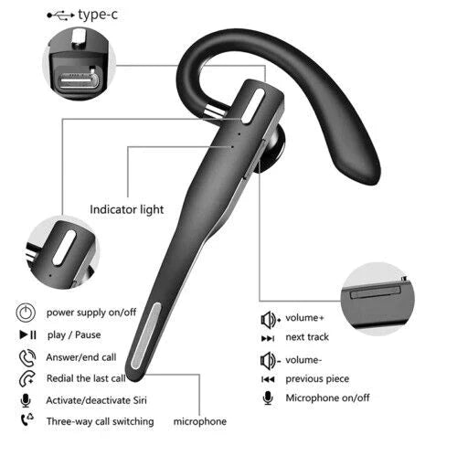 Drahtloses Bluetooth 5.1 Headset mit Dual Mic - RoadMic Pro 3