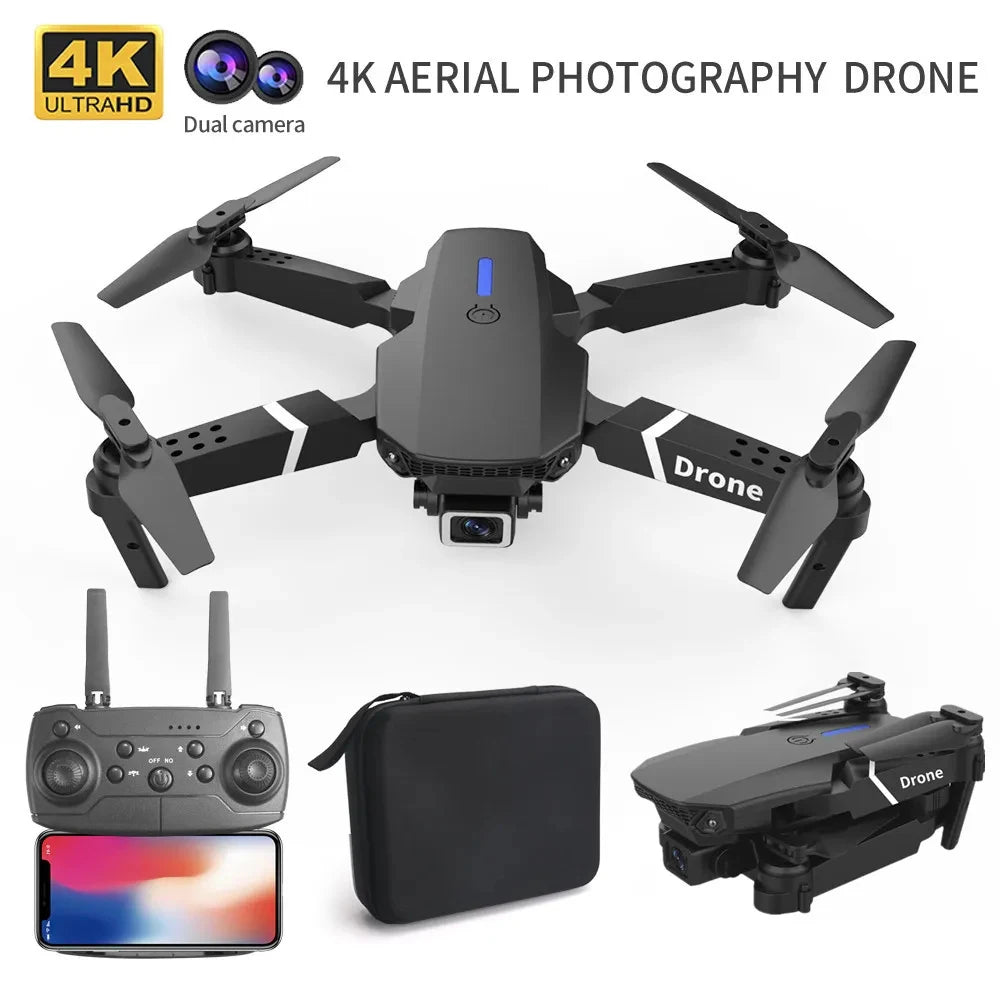 AeroFlex – E88 Dron 4K Kamera, WiFi FPV, skladací a stabilný let