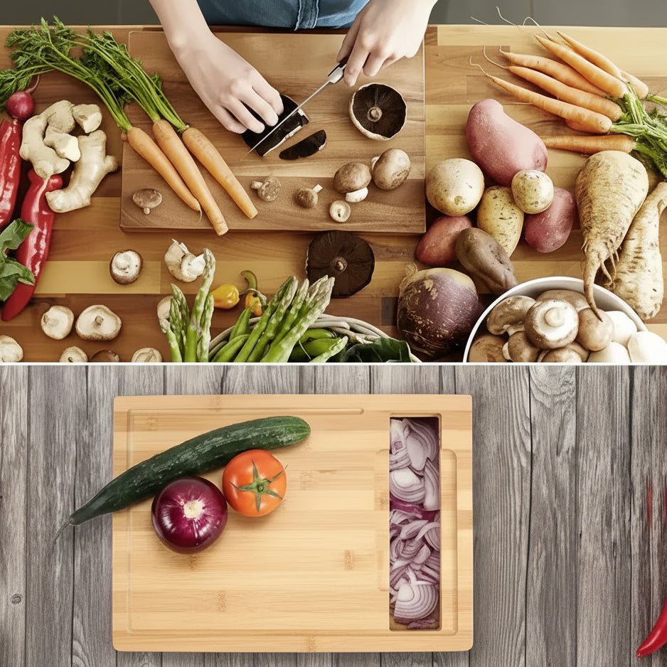 SLICEECO – Ecological Bamboo Cutting Board with Replaceable Blades & Storage Bowls Vestragear