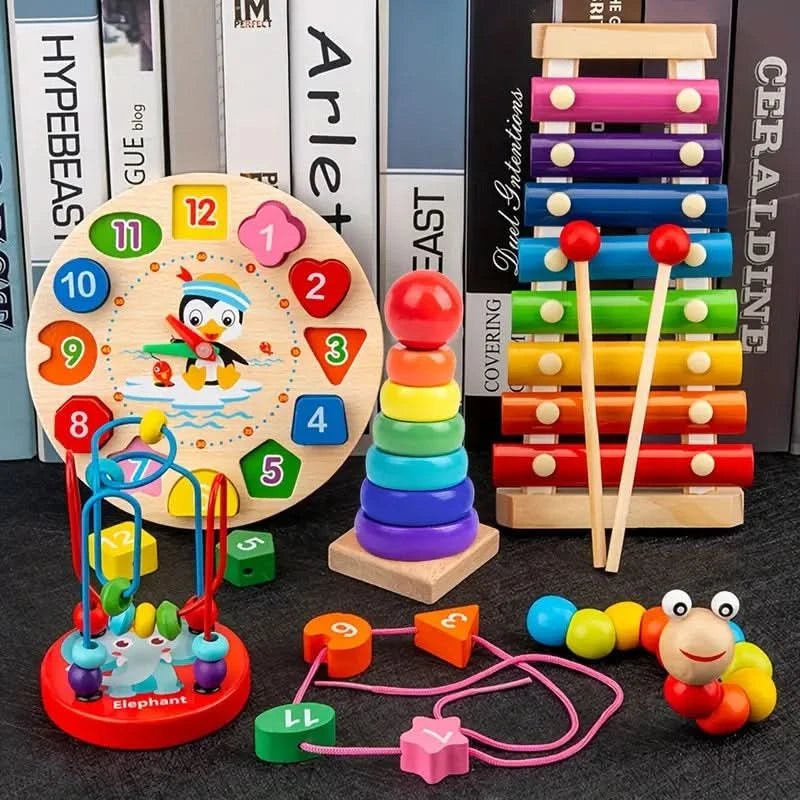 EDUQUEST 5-in-1 Montessori-Set – Kreatives Lernen für Babys ab 6 Monaten 1