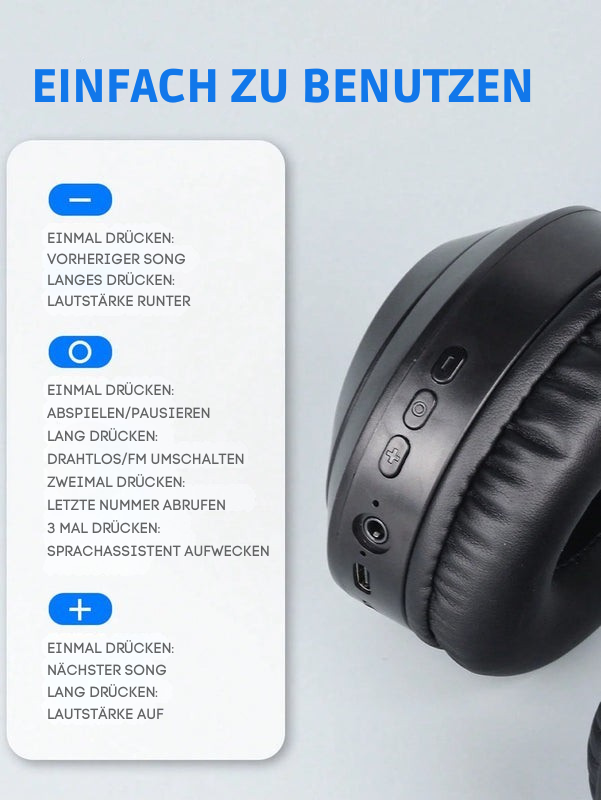 SoundEase Kopfhörer – Faltbarer Musikgenuss für unterwegs