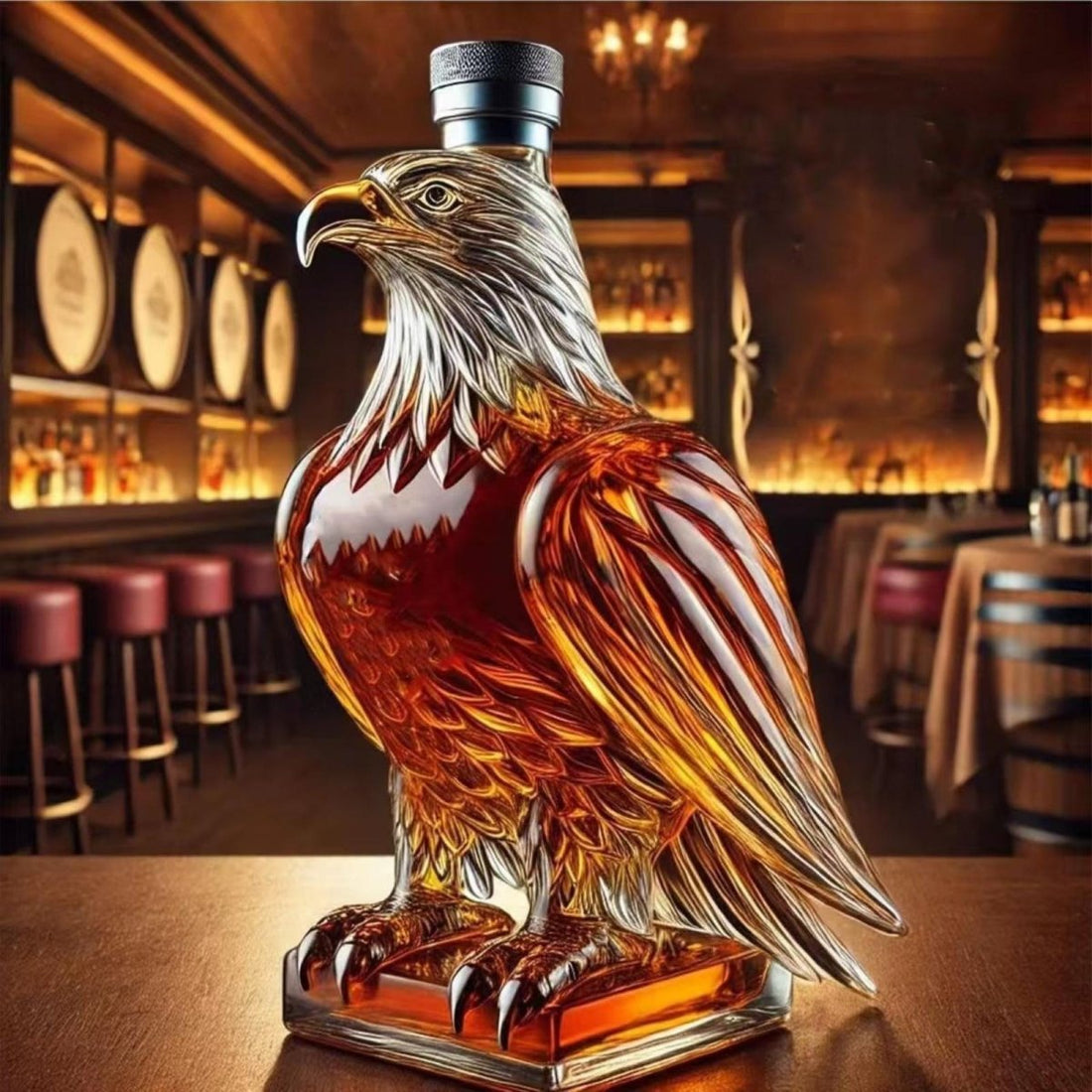 Eagle Whiskey Bourbon Decanter Bottle 0