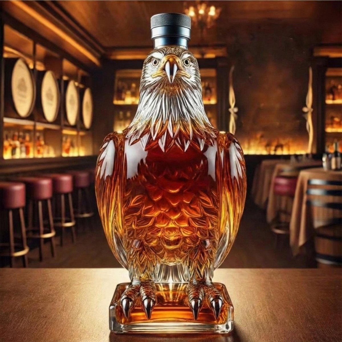 Eagle Whiskey Bourbon Decanter Bottle 1
