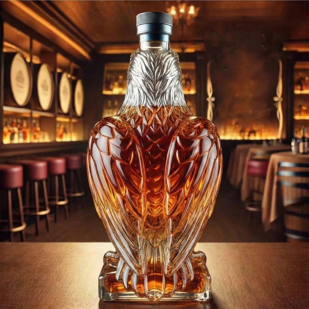 Eagle Whiskey Bourbon Decanter Bottle 2