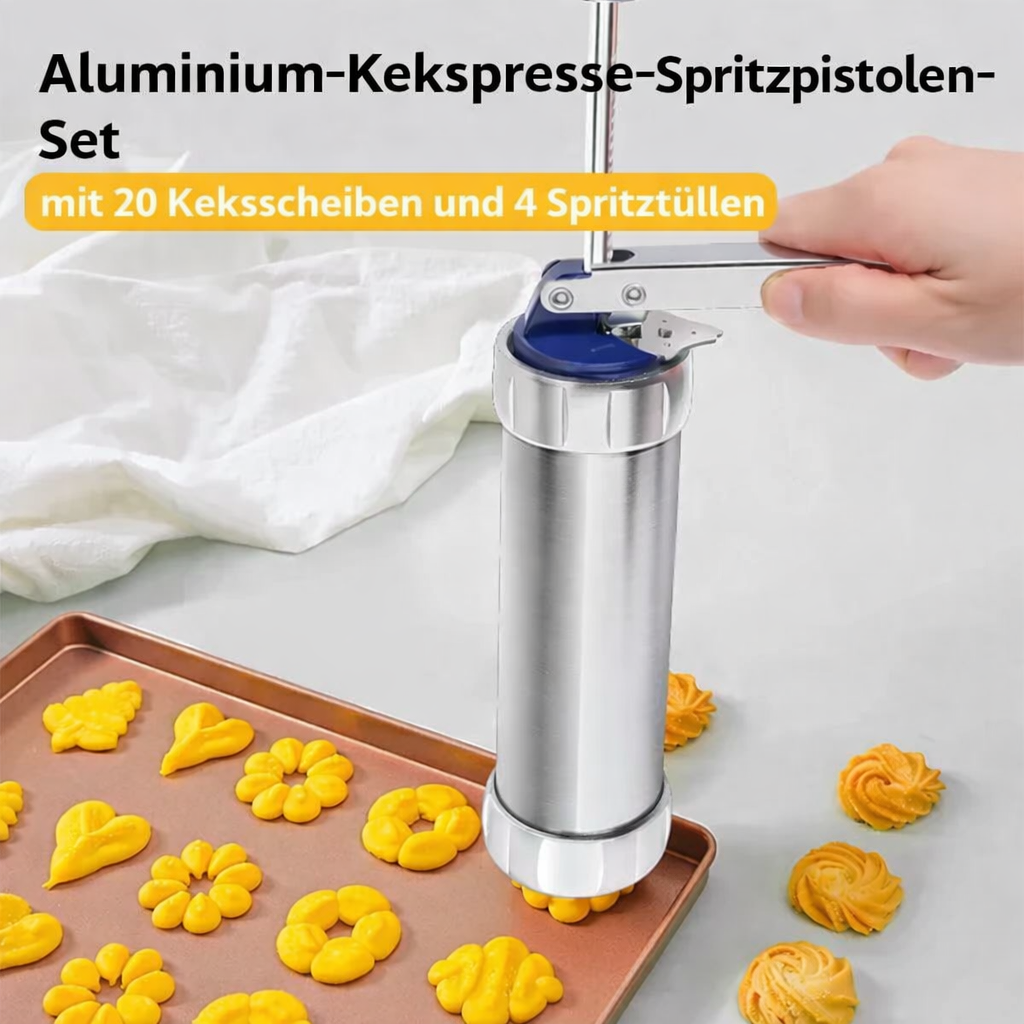 Edelstahl Keks-Presse mit 20 Formen und 4 Düsen für gleichmäßige Kekse 1