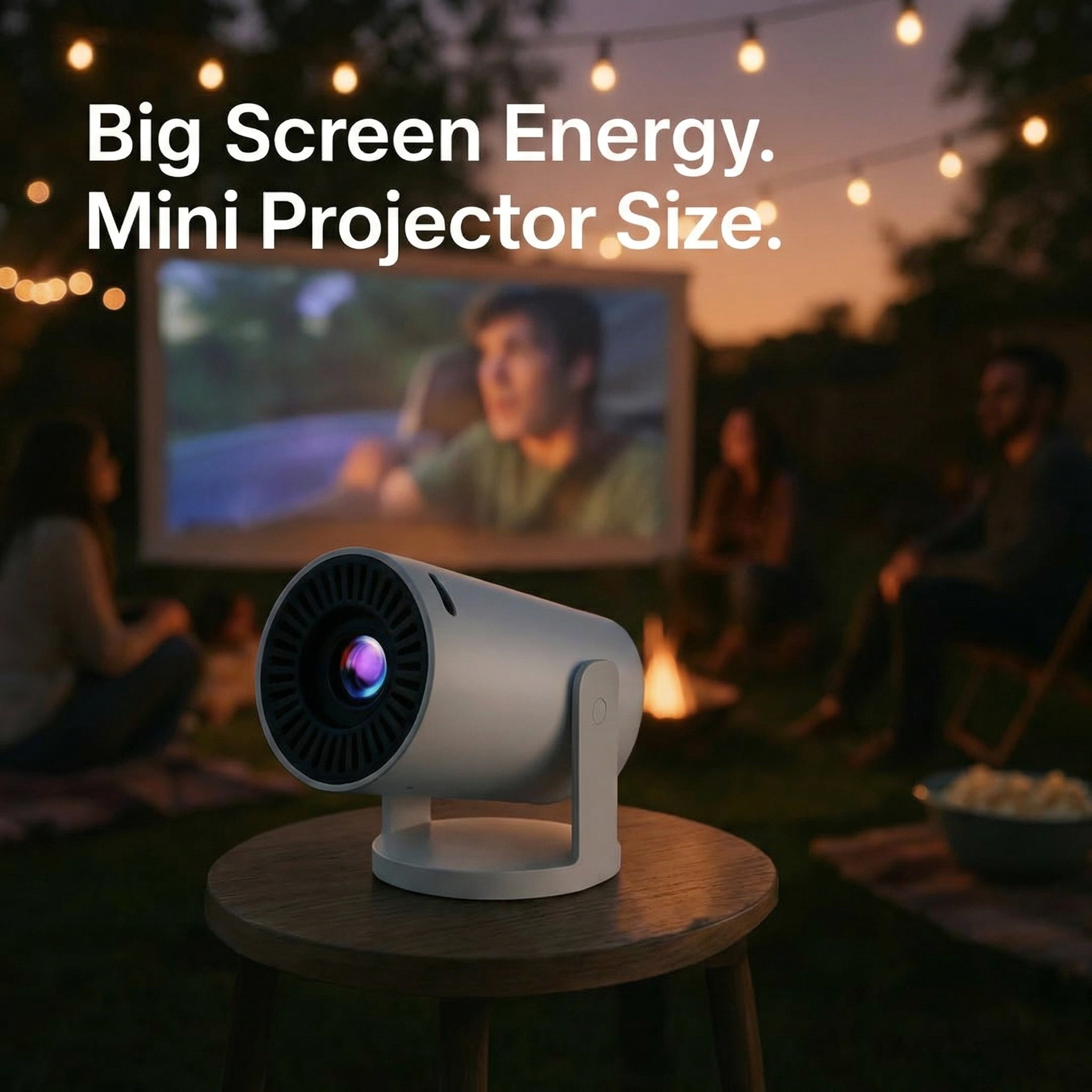 Mini projektor – Prenosný, bezdrôtové zrkadlenie obrazovky a integrovaný reproduktor