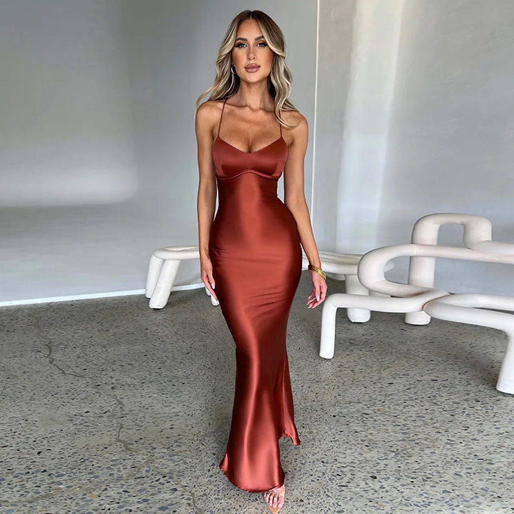 Einfache Maxi-Kleid mit Seitenschlitzen – Nayla 0