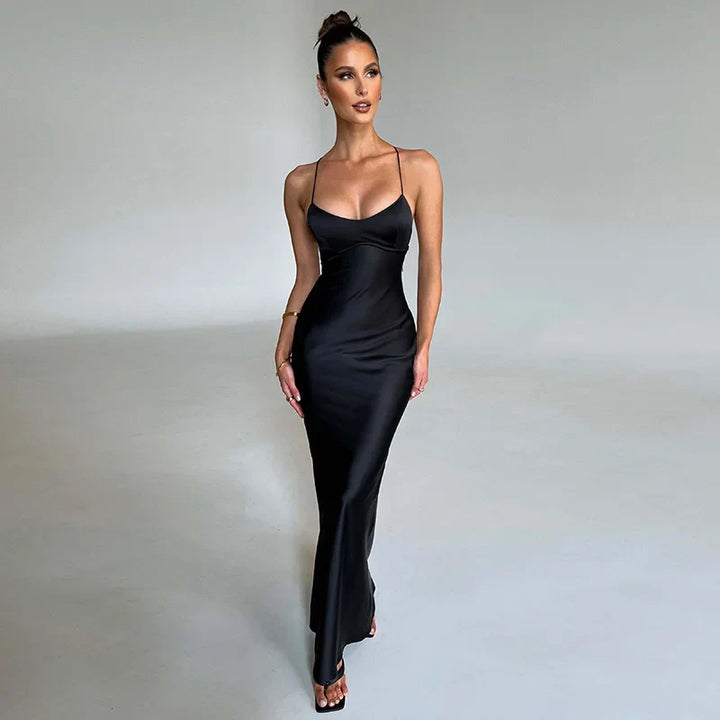 Einfache Maxi-Kleid mit Seitenschlitzen – Nayla 2