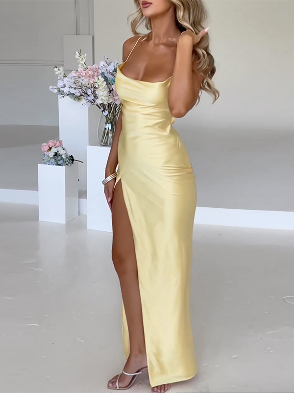 Einfache Maxi-Kleid mit Seitenschlitzen – Nayla 5