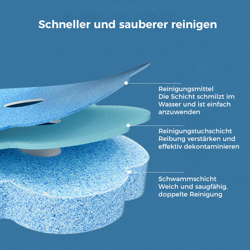 Einweg-Toilettenbürste mit Antibakteriellen Schwammköpfen und Knopfdruck-Wechsel 2