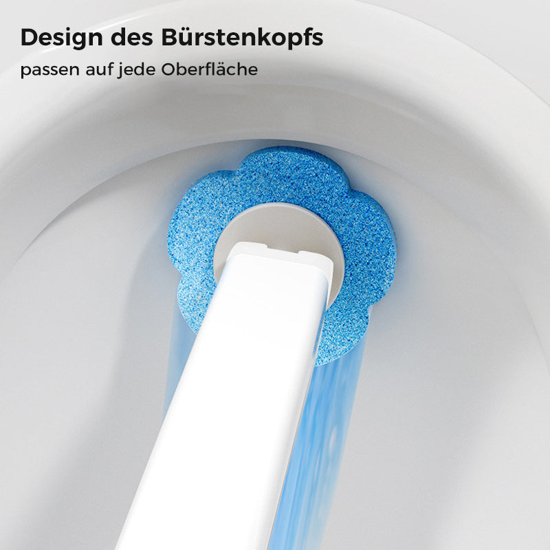 Einweg-Toilettenbürste mit Antibakteriellen Schwammköpfen und Knopfdruck-Wechsel 5