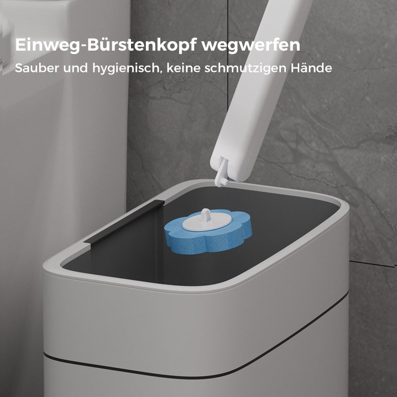 Einweg-Toilettenbürste mit Antibakteriellen Schwammköpfen und Knopfdruck-Wechsel 6