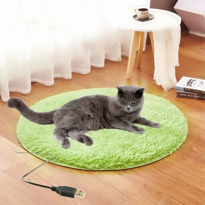 Elektrische Heizdecke für kleine Hunde – Wasserdichtes Plüsch Pad, USB Aufladung, 28 °C 1