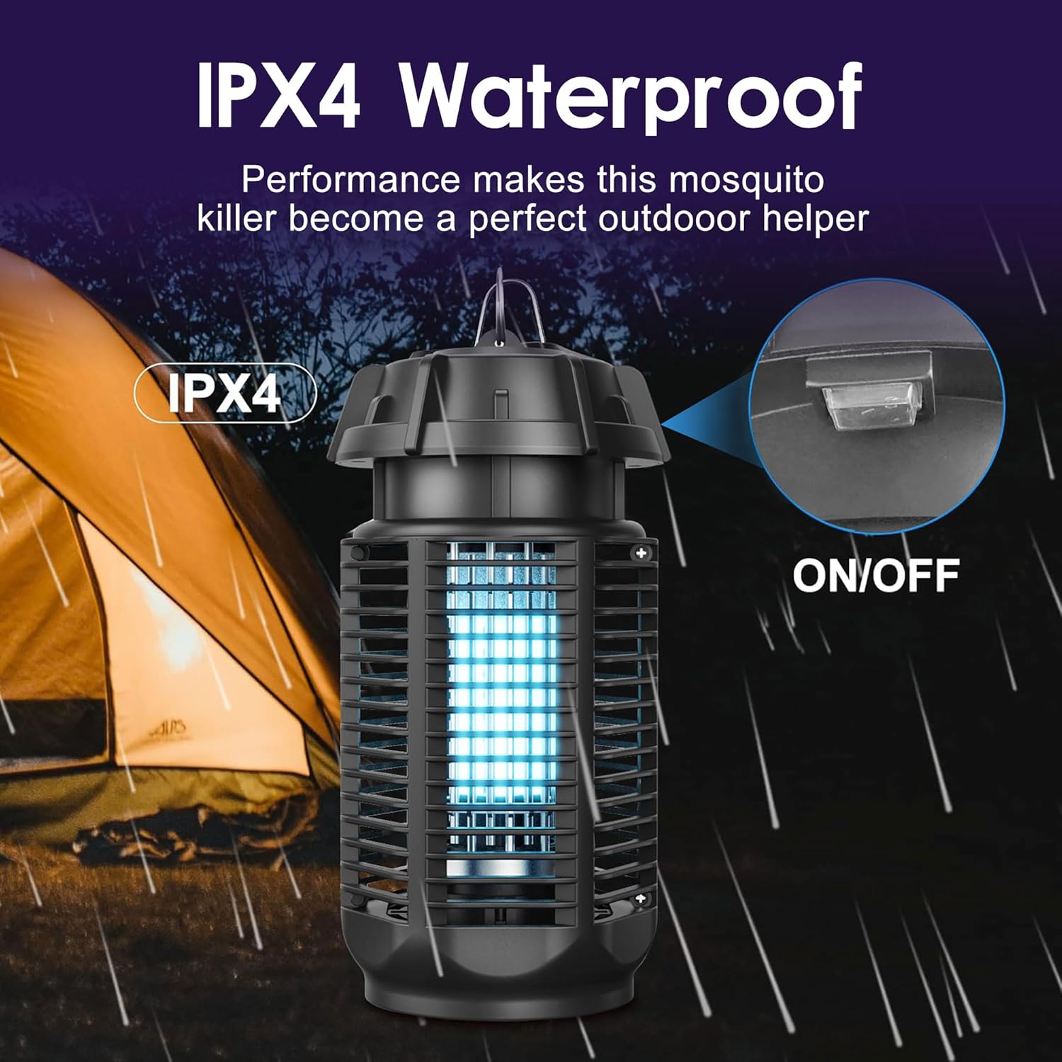 Elektrischer Insektenvernichter mit 20W UV-Licht und 4200V Netz, IPX4 wasserdicht – Zeytra 2