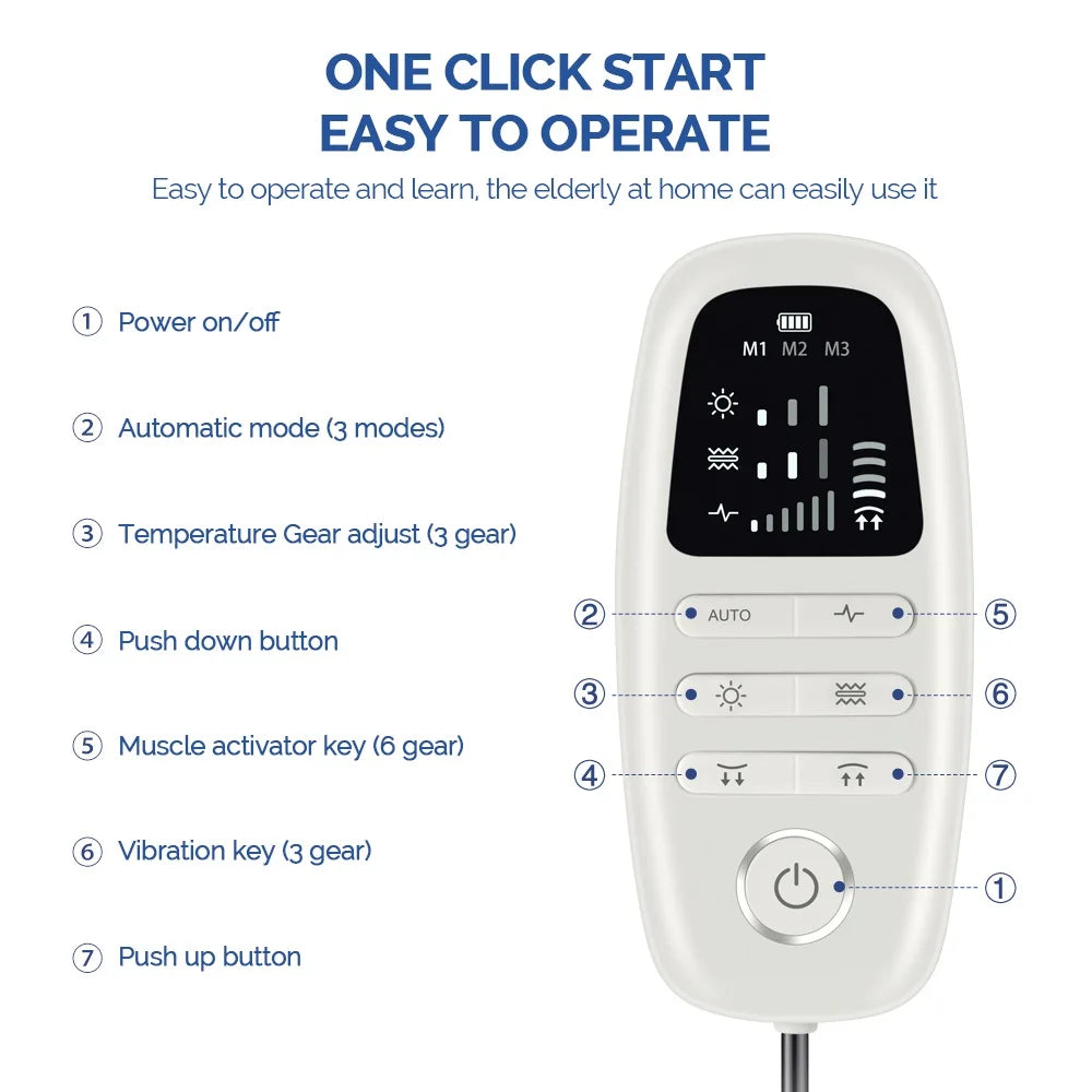 Elektrisches Rückendehngerät mit Vibrationsmassage für Lendenwirbel, aufblasbar und verstellbar 4