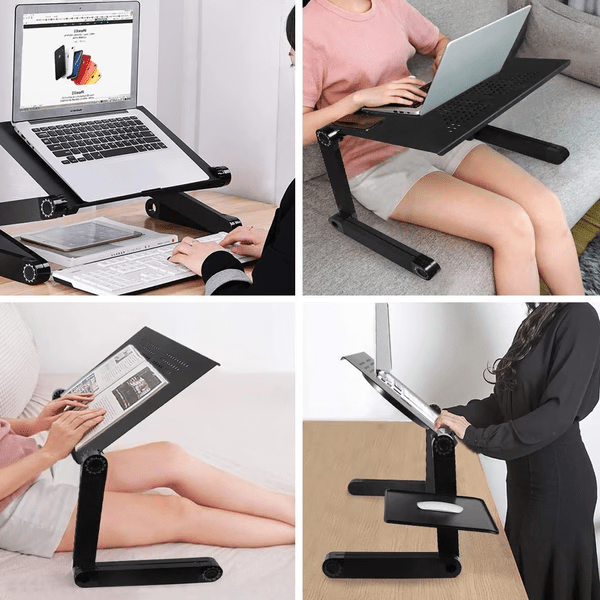 Laptop Tisch – Verstellbarer Klapptisch mit Mausablage & Belüftungsfläche