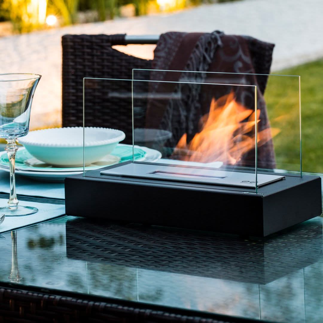 FLAMEGLOW – Portable Bioethanol Table Fireplace for Stylish Flame Ambiance 2