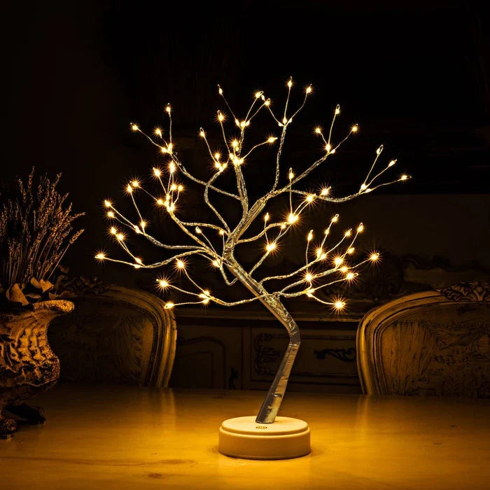 Lichterbaum als Tischlampe – dekorative Zweige mit genug Licht zum Lesen