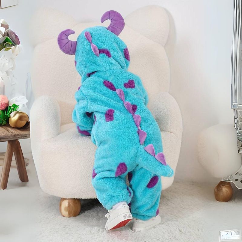 FLUFFIBEAR – Babyoverall met dierenprint – Zacht en comfortabel met ritssluiting 3