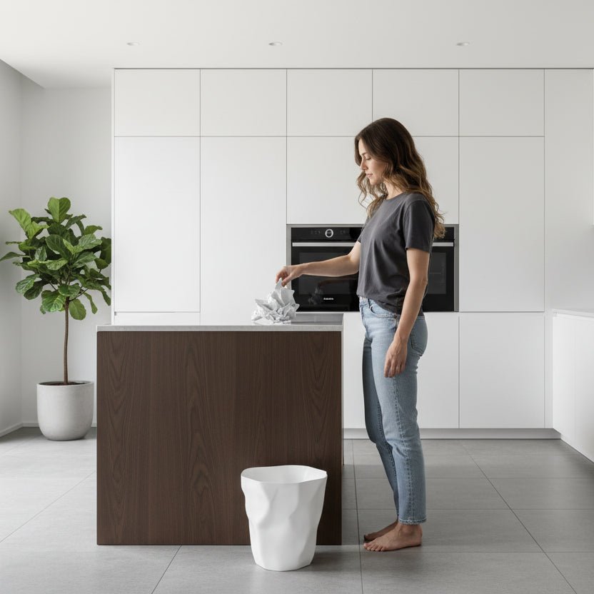 FORMHAUS – Stilvoller, minimalistischer Abfalleimer mit einzigartiger, unregelmäßiger Form 1