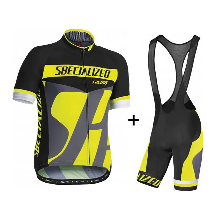 Velonex set di abbigliamento per bicicletta estate – maglia traspirante e comodi pantaloncini con bretelle