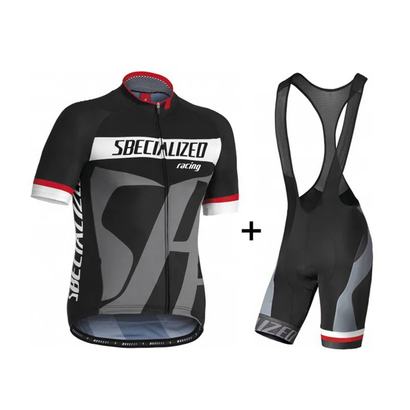 Velonex set di abbigliamento per bicicletta estate – maglia traspirante e comodi pantaloncini con bretelle