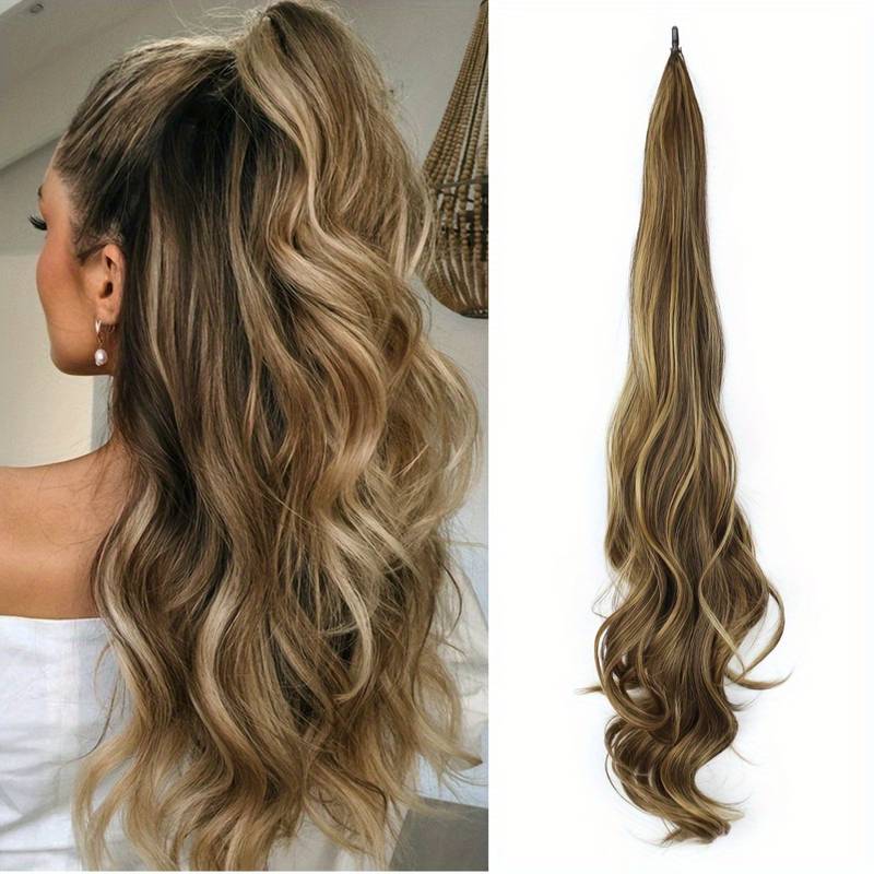Flexible Wrap-Around Pferdeschwanz für langes, volles Haar - Selena 1