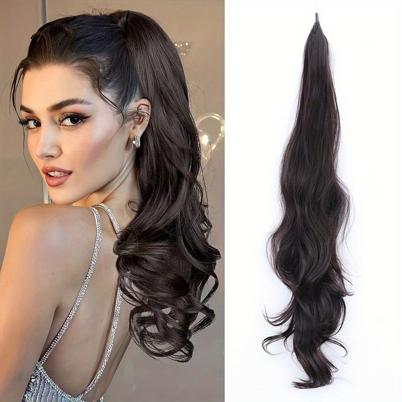 Flexible Wrap-Around Pferdeschwanz für langes, volles Haar - Selena 4