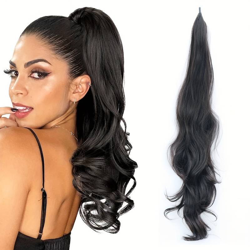 Flexible Wrap-Around Pferdeschwanz für langes, volles Haar - Selena 6