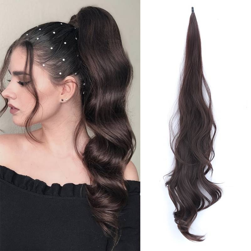 Flexible Wrap-Around Pferdeschwanz für langes, volles Haar - Selena 7