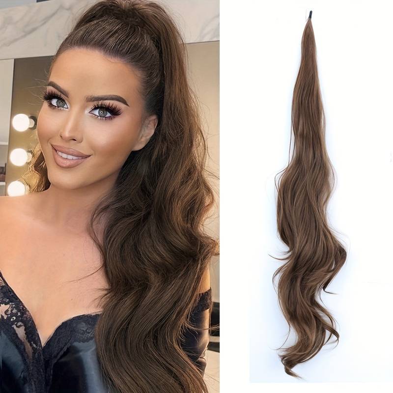 Flexible Wrap-Around Pferdeschwanz für langes, volles Haar - Selena 9