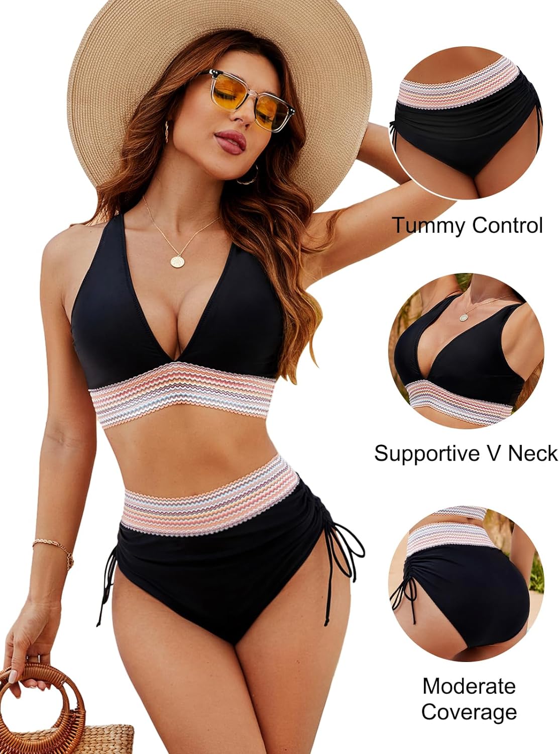 Formendes Bikini-Set mit High-Waist-Slip & Push-up-Top – Selina 3