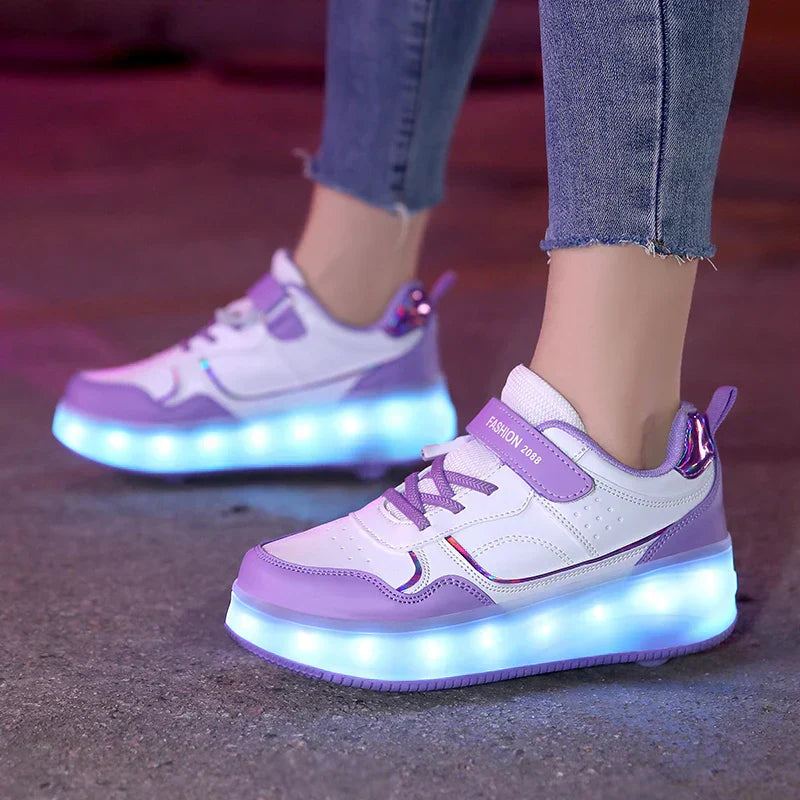 LED Rollschuhe Kinder – Verstellbare Rollen & Wiederaufladbare Beleuchtung für Spaß und Flexiblen Gebrauch