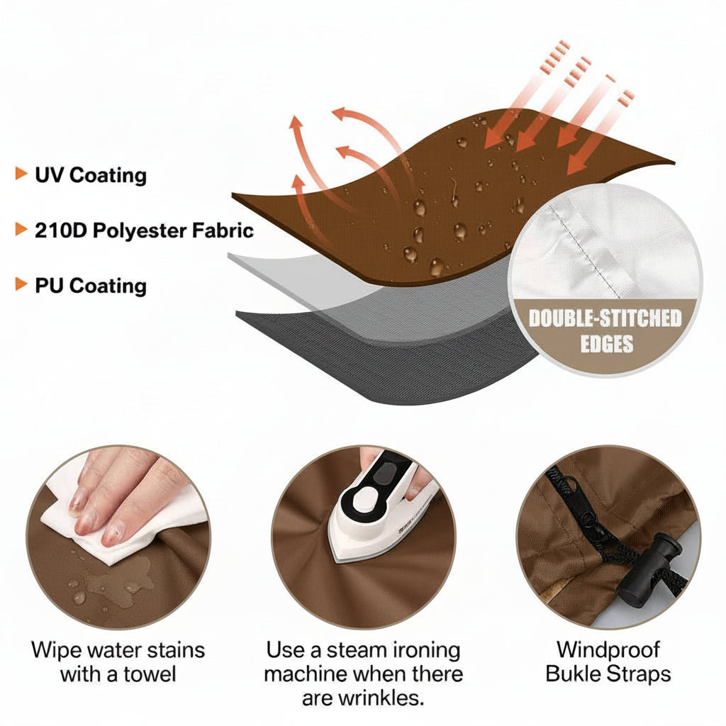 GARDENARMOR – Wasserdichte Allwetter-Abdeckung für Hängesessel im Außenbereich 5