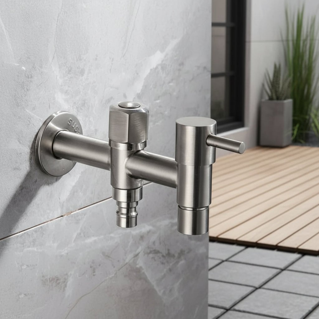 GARDENPRO – Premium-Edelstahl-Außenwasserhahn 1