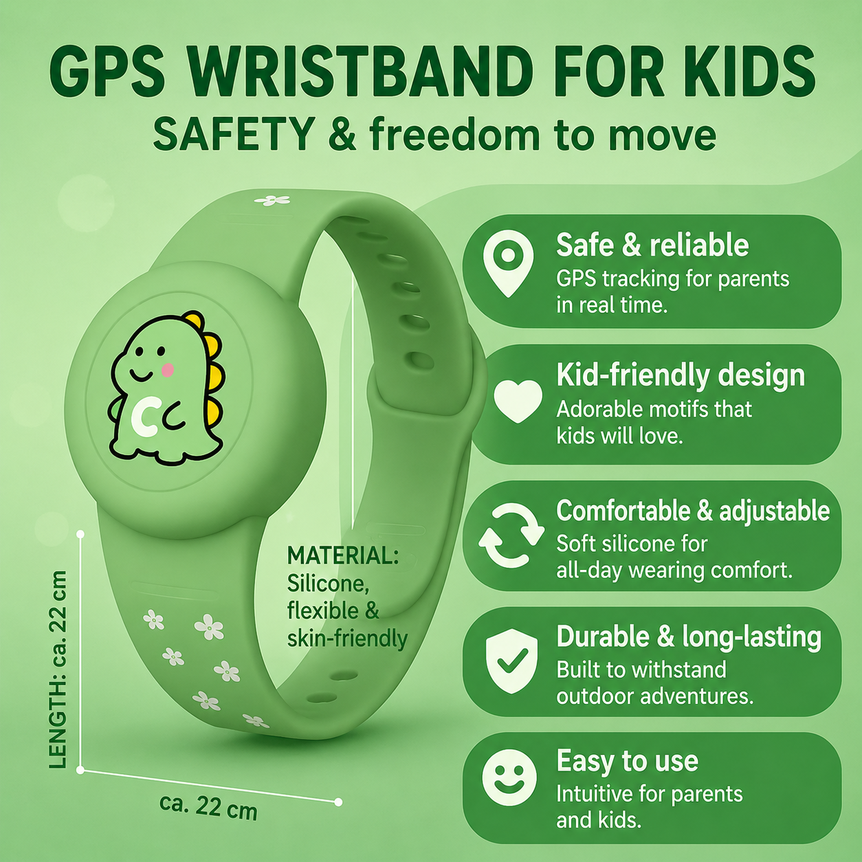 GPS Kinderarmband mit Standortverfolgung – Verstellbar 1