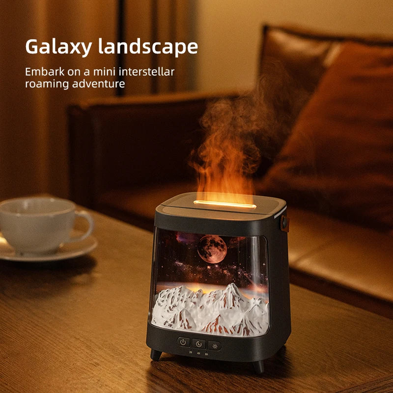 FlamoAir – Diffusore di aroma Galaxy Flame con luce e telecomando