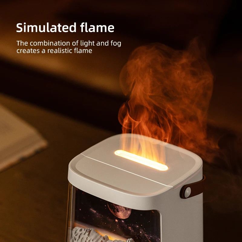 AromaGlow – Galaxy Flame Aroma Diffusor mit Nachtlicht & Fernbedienung