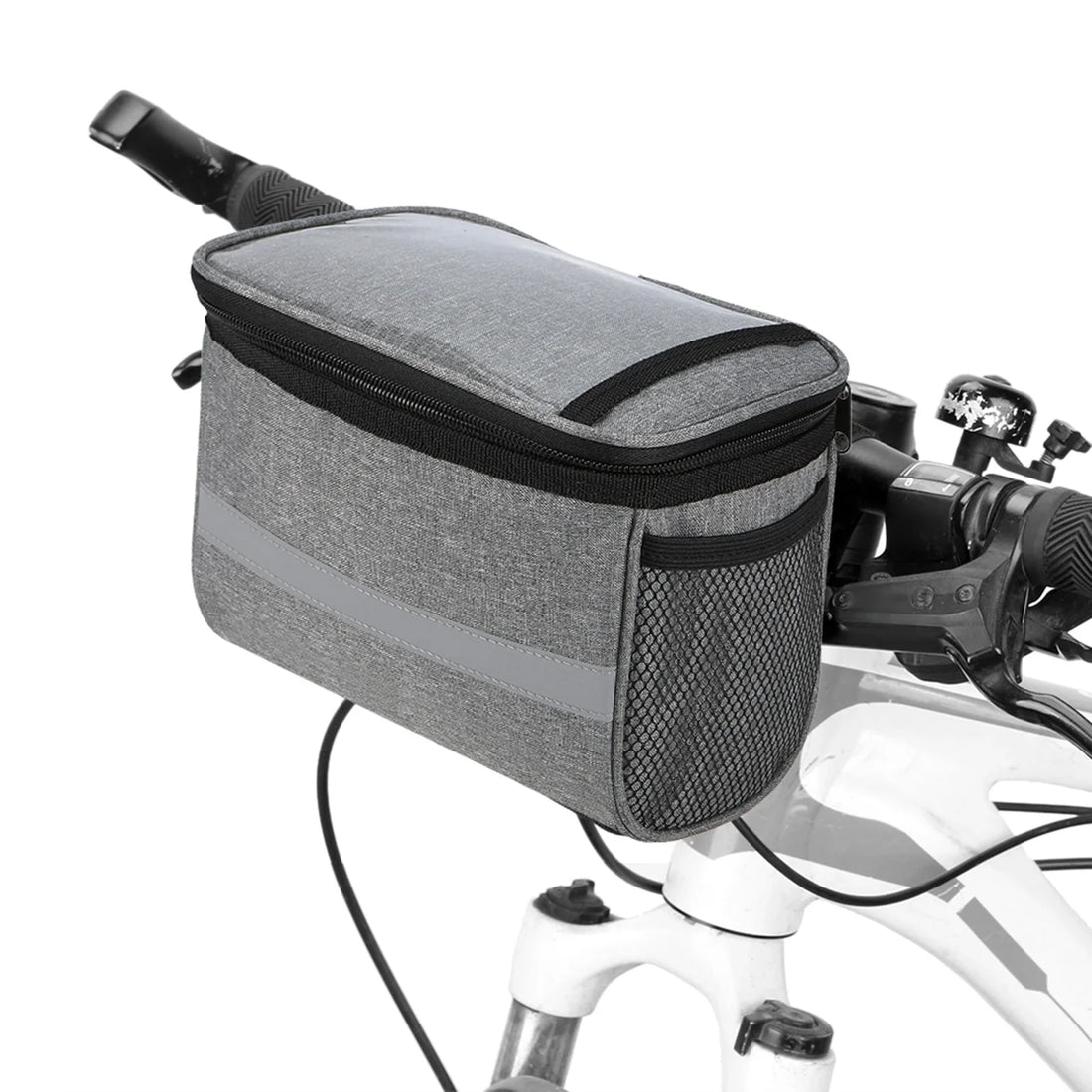 Geïsoleerde Fiets Stuurtas met Reflecterende Strip en PVC Zakje, 600D Polyester 0
