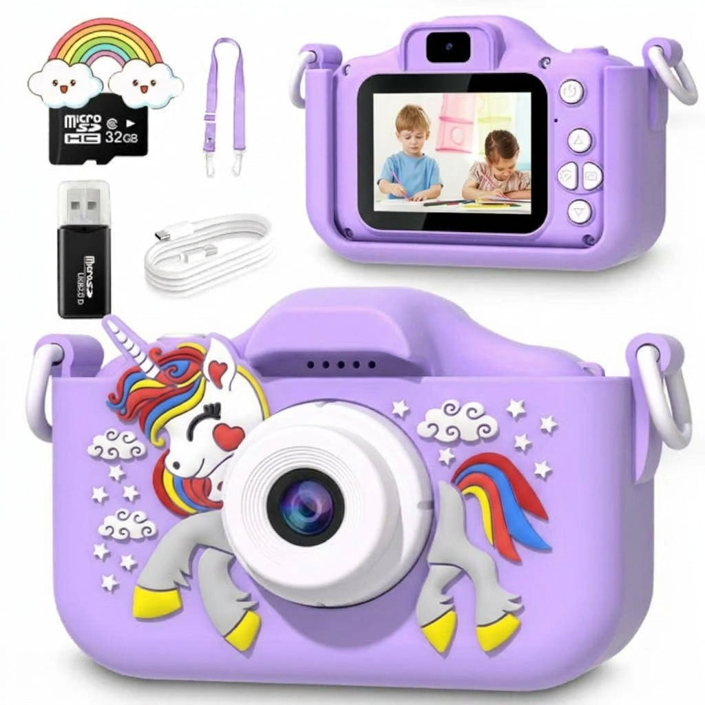 Kindercamera – foto's en video's met 32GB-kaart en ingebouwde accu