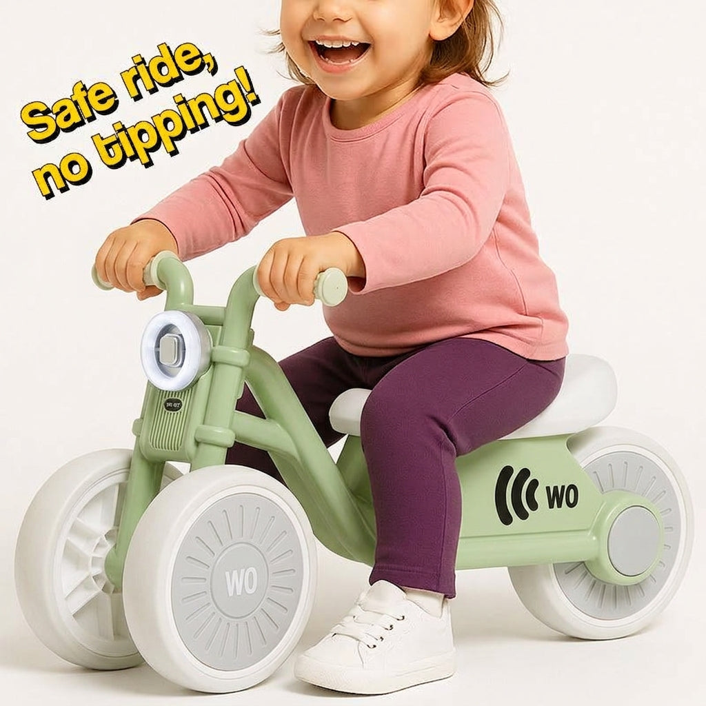 Løbecykel til børn – motorcykellook uden pedaler og med lav ramme